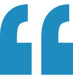 Blue quotation marks on a black background.