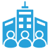 Mask group (61) A blue pixel art picture of three people standing in front of a building.